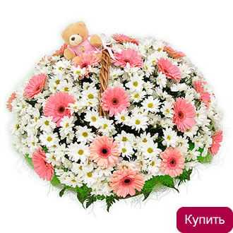 Цветы в корзине с доставкой в Тюмени
