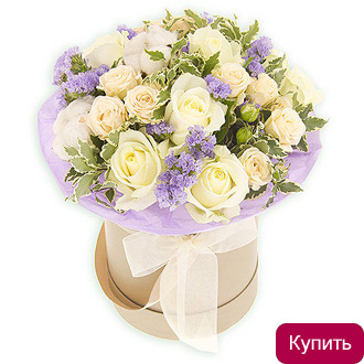 цветы в шляпной коробке в Тюмени