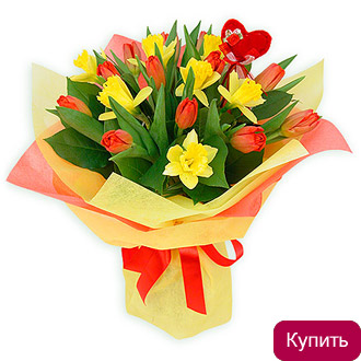 Желтые тюльпанов