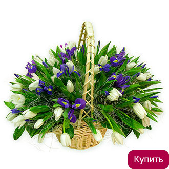 Композиция Весна в корзине